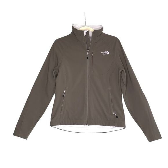 THE NORTH FACE Apex Bionic Full Zip Jacket Women S Brown Softshell Fleece Lined - Picture 1 of 14
